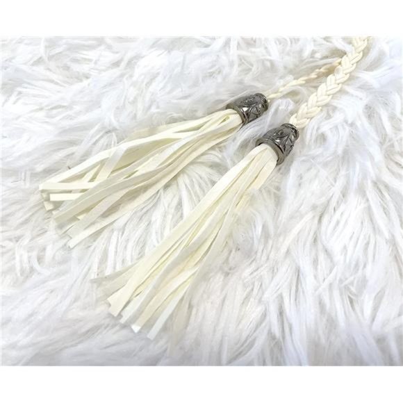 CT COTIM COYIN Women Braided Waist Belt Skinny Woven Tassel main image 4